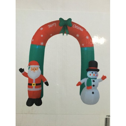240CM Christams Arch, with Santa and Snowman